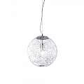 Sospensione Moderna Mapa Vetro Cromo 1 Luce E27 D30Cm 045115