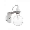 Applique Moderna Minimal Metallo Bianco 1 Luce E27 8W 3000K Luce Calda 045191