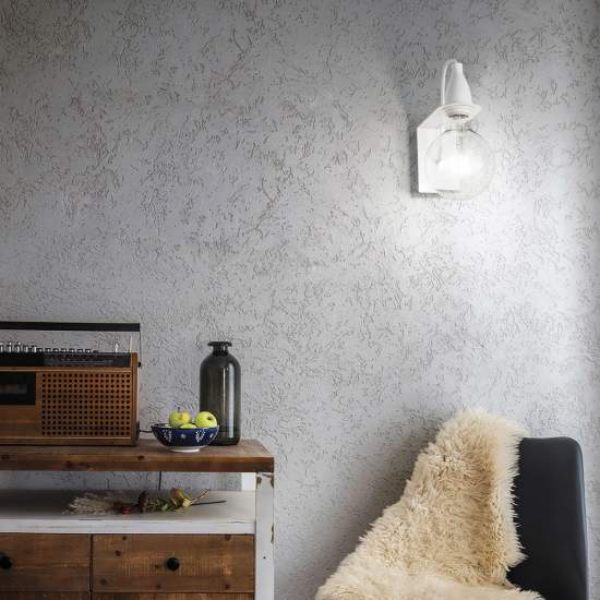 Applique Moderna Minimal Metallo Bianco 1 Luce E27 8W 3000K Luce Calda 045191