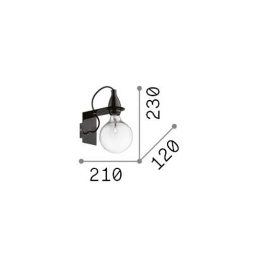 Applique Moderna Minimal Metallo Bianco 1 Luce E27 8W 3000K Luce Calda 045191