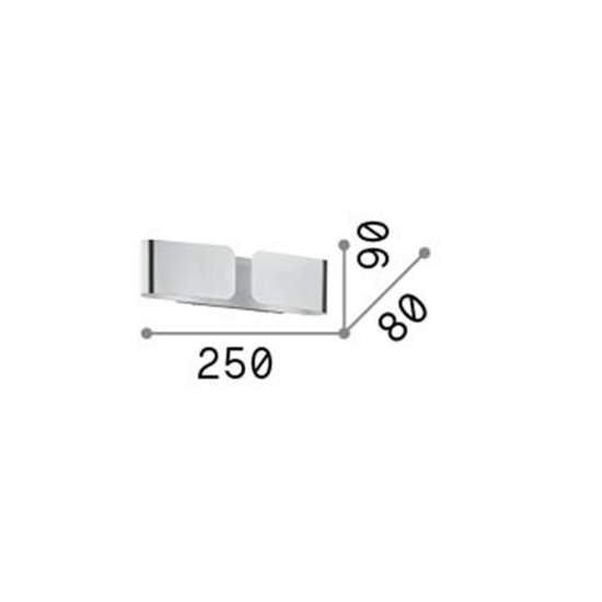 Applique Contemporanea Clip Metallo Cromo 2 Luci G9 3W 3000K Luce Calda 049229