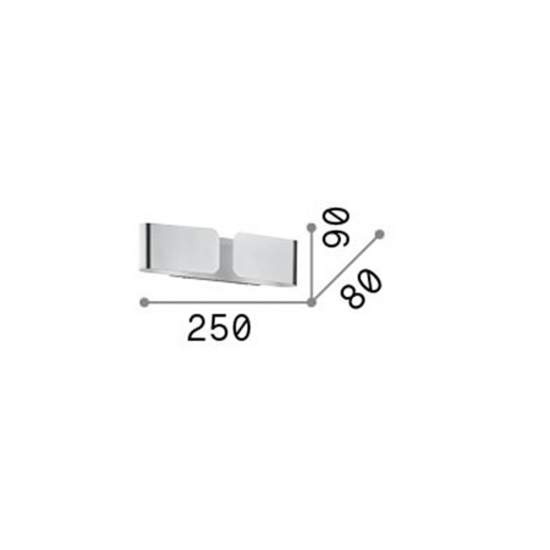 Applique Contemporanea Clip Metallo Bianco 2 Luci G9 3W 3000K Luce Calda 049236
