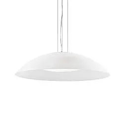 Sospensione Moderna Lena Vetro Bianco 3 Luci E27 D74Cm