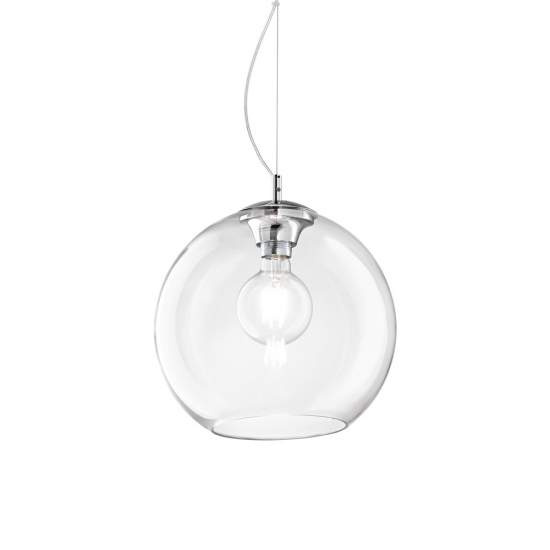 Sospensione Moderna Nemo Metallo Trasparente 1 Luce E27 D30Cm 052809