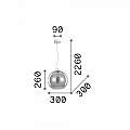 Sospensione Moderna Nemo Metallo Trasparente 1 Luce E27 D30Cm 052809