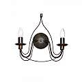 Applique Shabby Chic-Provenzale Corte Metallo Nero 2 Luci E14 057200