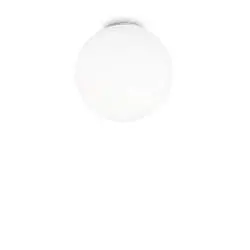 Plafoniera Moderna Mapa Vetro Bianco 1 Luce E27 D40Cm