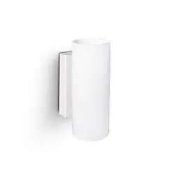 Applique Moderna Round Paul Metallo Bianco 2 Luci 3W 3000K Luce Calda