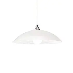 Sospensione Moderna Lana Vetro Bianco 1 Luce E27