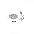 Plafoniera Contemporanea King Metallo-Cristallo Oro 5 Luci G9 3W 3000K 073187