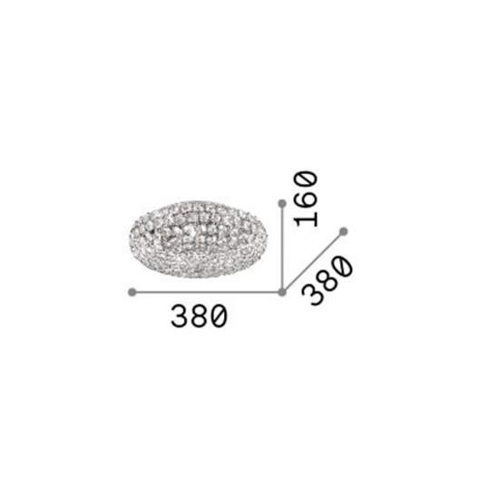 Plafoniera Contemporanea King Metallo-Cristallo Oro 5 Luci G9 3W 3000K 073187