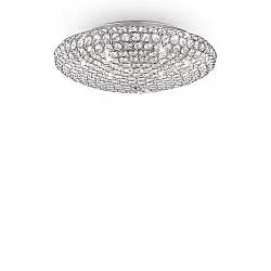Plafoniera Contemporanea King Metallo-Cristallo Cromo 9 Luci G9 3W 3000K