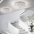 Plafoniera Contemporanea King Metallo-Cristallo Cromo 9 Luci G9 3W 3000K 073255