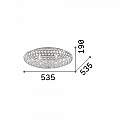 Plafoniera Contemporanea King Metallo-Cristallo Cromo 9 Luci G9 3W 3000K 073255