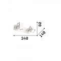 Applique Moderna Mouse Metallo Bianco 2 Luci Gu10 073545