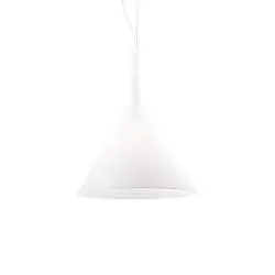 Sospensione Moderna Cocktail Vetro Bianco 1 Luce E27
