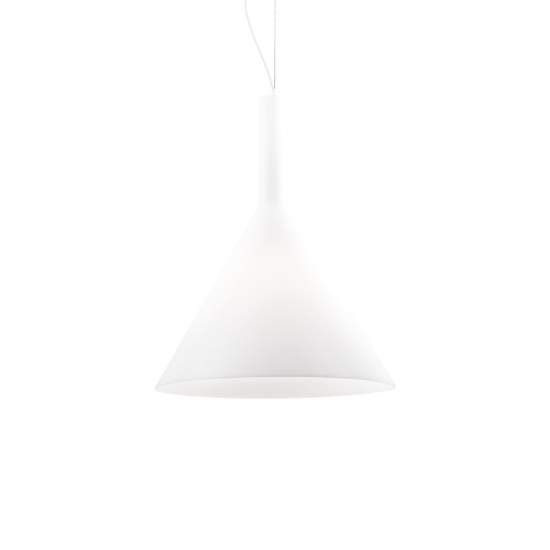 Sospensione Moderna Cocktail Vetro Bianco 1 Luce E27 074313