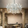 Lampadario Classico Florian Metallo-Cristallo Cromo 18 Luci E14 075150