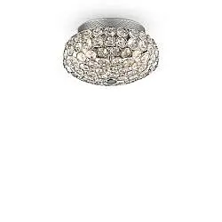Plafoniera Contemporanea King Metallo-Cristallo Cromo 3 Luci G9 3W 3000K