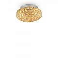 Plafoniera Contemporanea King Metallo-Cristallo Oro 3 Luci G9 3W 3000K 075402