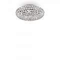Plafoniera Contemporanea King Metallo-Cristallo Cromo 5 Luci G9 3W 3000K 075419