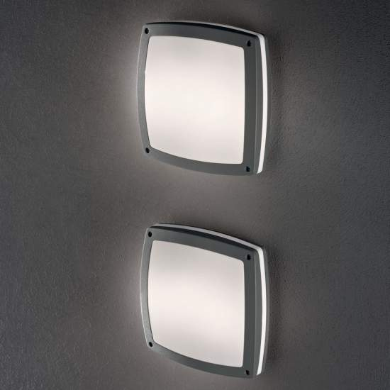 Applique Moderna Cometa Alluminio-Materie Plastiche Antracite 3 Luci E14 082240