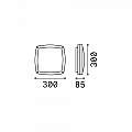 Applique Moderna Cometa Alluminio-Materie Plastiche Antracite 3 Luci E14 082240