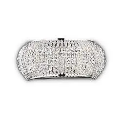 Applique Contemporanea Pasha' Metallo-Cristallo Cromo 3 Luci G9 3W 3000K