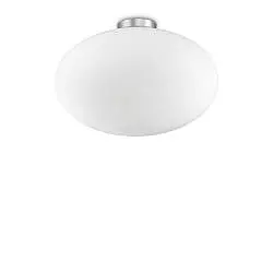 Plafoniera Moderna Candy Vetro Bianco 1 Luce E27