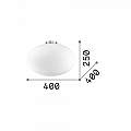 Plafoniera Moderna Candy Vetro Bianco 1 Luce E27 086781