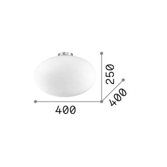 Plafoniera Moderna Candy Vetro Bianco 1 Luce E27 086781