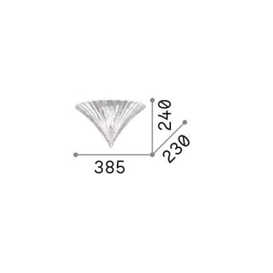 Applique Classica Santa Vetro Trasparente 1 Luce E14 Big 087368
