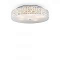Plafoniera Contemporanea Roma Metallo-Cristallo Cromo 9 Luci 3W 3000K Luce Calda 087863