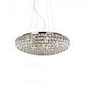 Sospensione Contemporanea King Metallo-Cristallo Cromo 7 Luci G9 3W 3000K 087979