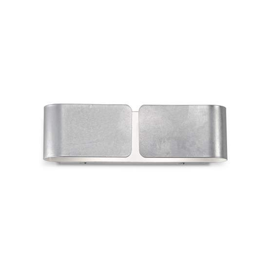Applique Contemporanea Clip Metallo Argento 2 Luci E27 088273