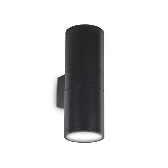 Applique Moderna Gun Alluminio Nero 2 Luci E27 092317