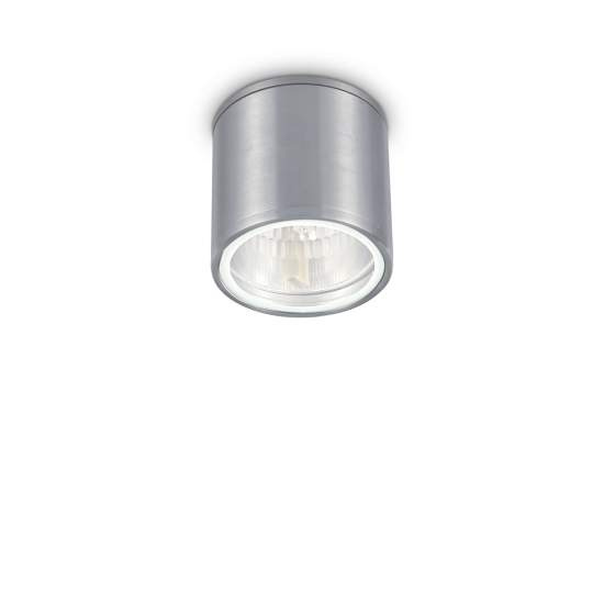 Plafoniera Moderna Gun Alluminio Cromo 1 Luce Gu10 092324