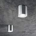 Plafoniera Moderna Gun Alluminio Cromo 1 Luce Gu10 092324