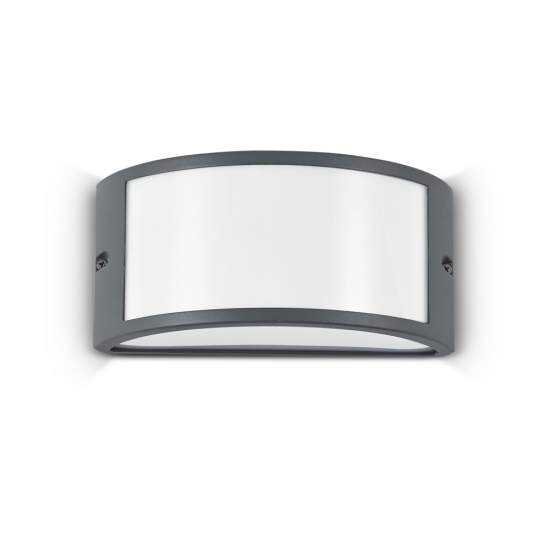 Applique Moderna Rex-1 Alluminio-Materie Plastiche Antracite 1 Luce E27 092409