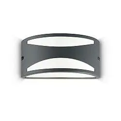 Applique Moderna Rex-3 Alluminio-Materie Plastiche Antracite 1 Luce E27