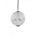 Sospensione Moderna Luxor Metallo-Cristallo Cromo 6 Luci G9 3W 3000K Luce Calda 092911