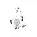 Sospensione Moderna Luxor Metallo-Cristallo Cromo 6 Luci G9 3W 3000K Luce Calda 092911
