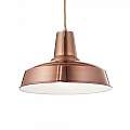 Sospensione Industrial-Minimal Moby Metallo Rame 1 Luce E27 093697