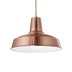 Sospensione Industrial-Minimal Moby Metallo Rame 1 Luce E27