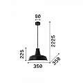 Sospensione Industrial-Minimal Moby Metallo Rame 1 Luce E27 093697