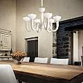 Lampadario Shabby Chic-Provenzale Bon Bon Metallo Bianco 8 Luci 094007