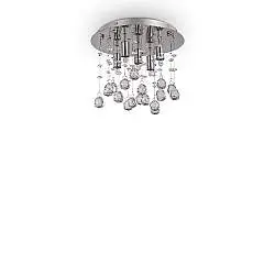 Plafoniera Contemporanea Moonlight Metallo-Cristallo Oro 5 Luci G9 3W 3000K