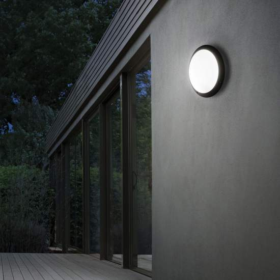Applique Moderna Polar-1 Materie Plastiche Nero 1 Luce E27 096674