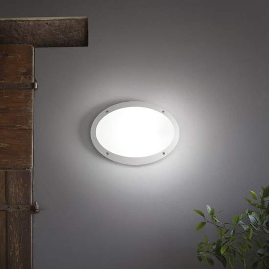Applique Moderna Medea-1 Materie Plastiche Bianco 1 Luce E27 096711