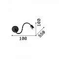 Applique Moderna Focus-1 Metallo Cromo Led 4W 3000K Luce Calda 097206